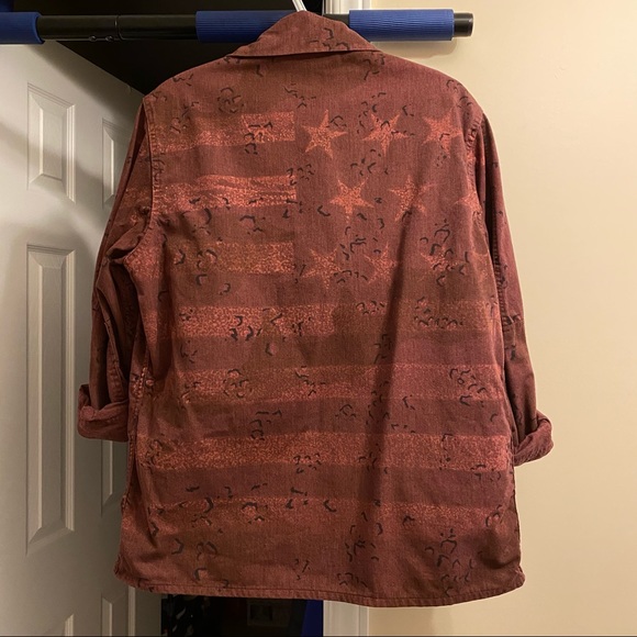 Vintage Maroon Military Jacket - Picture 5 of 11